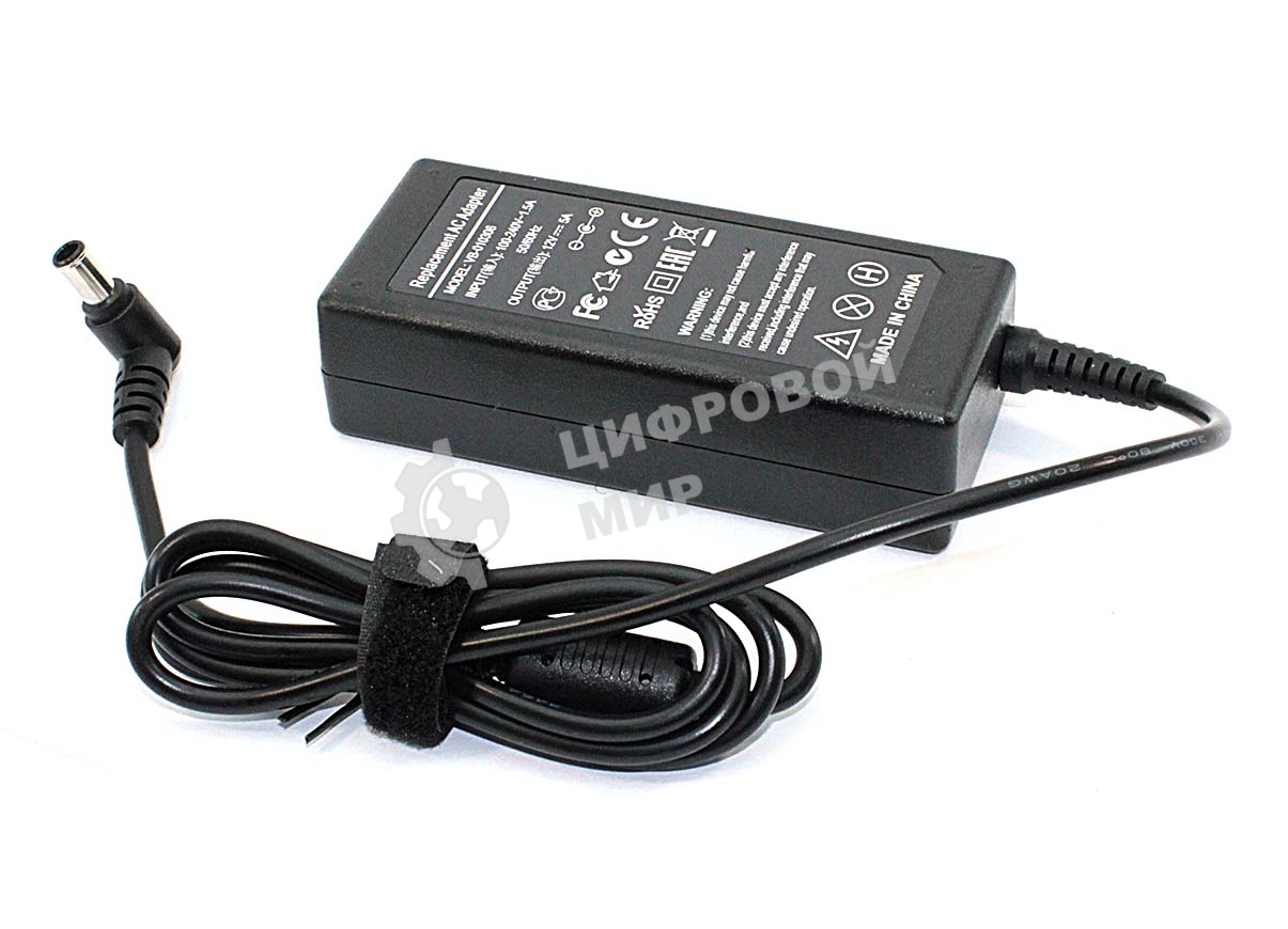 Блок питания для монитора и телевизора LCD 12V 5A (6,5 x 4,5 мм) OEM