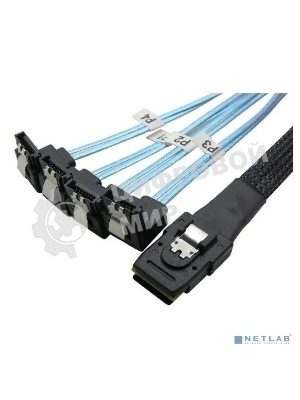 Кабель Amphenol internal mini SAS HD to 4 SATA,12G,INT,100CM SB, 28/30AWG(analog CBL-SAST-0699)