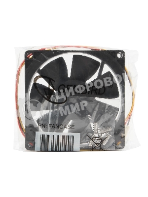 Вентилятор для корпуса Gembird FANCASE черный, 80 мм, 2600 об/мин, 27 дБ, 3 pin