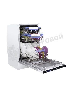 Встраиваемая посудомоечная машина Maunfeld MLP-08IMR, белый/черный, 44.5 см, 10 компл., 47 дБ, класс A++
