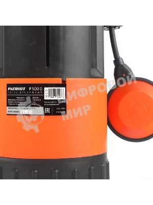 Садовый насос дренажный Patriot F 500 D 500Вт 7500л/час