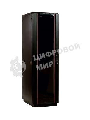Шкаф телекоммуникационный напольный ЦМО ШТК-М, IP20, 42U, 2030х800х1000 мм (ВхШхГ), дверь: тонированное стекло, черный