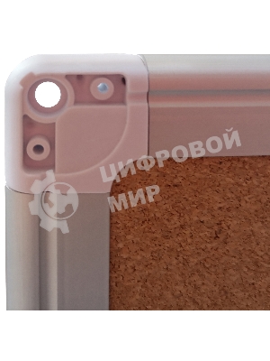 Доска офисная 654006-02 пробковая, 90х120см, 1 секция, 1 рабочая поверхность, алюминиевая рамка, кар