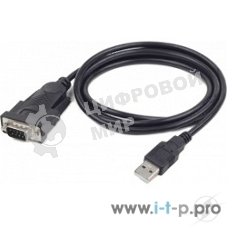 Конвертер USB->SERIAL Cablexpert UAS-DB9M-02 AM/DB9M, 1,5 м, PL2303TA, WinXP-Win8, черный, пакет