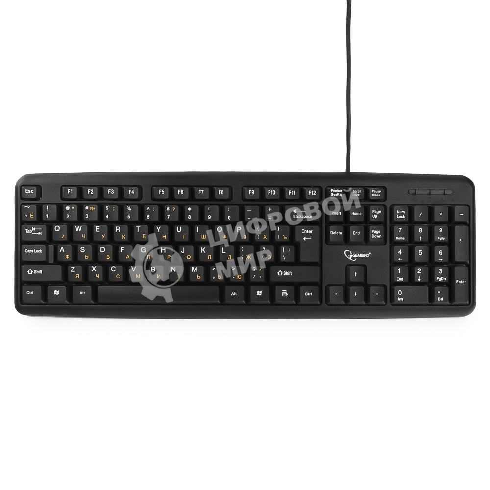 Клавиатура проводная Gembird KB-8320UXL-BL, USB, черный