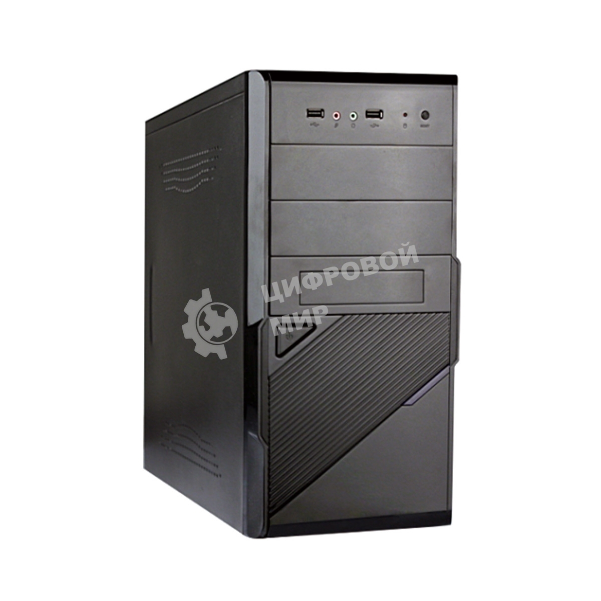 Компьютерный корпус ExeGate EX284020RUS Minitower BA-201 Black, mATX, (AA400, 80мм), 2*USB, Audio