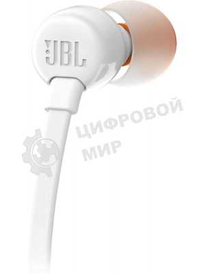 Проводные наушники JBL Tune 110 белый, внутриканальные, Jack 3.5 мм