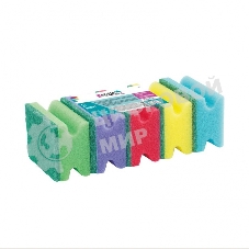 Губки для посуды Palisad Home профильные, 87x65x40 мм, 5 шт.