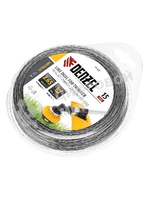 Леска для триммера Denzel двухкомпонентная квадрат 2,65мм 15 м EXTRA CORD