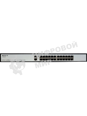Коммутатор неуправляемый PoE ORIGO OS1226P/285W/A1A 24x100Base-TX PoE+, 2x1000Base-T, PoE-бюджет 285 Вт, корпус металл