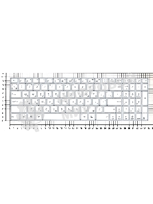 Клавиатура для ноутбука Asus X756 белый без рамки (горизонтальный Enter)