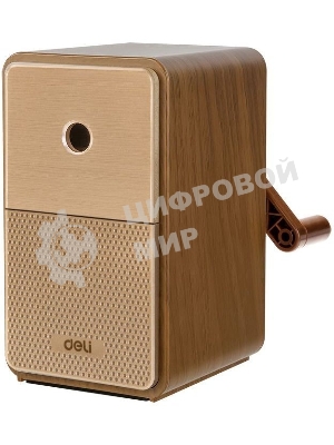 Точилка для карандашей механическая Deli 71160Brown, 1 отверстие, пластик, коричневый