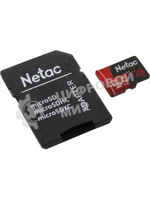 Флеш карта MicroSD card Netac P500 Extreme Pro 128Gb, retail version w/SD adapter