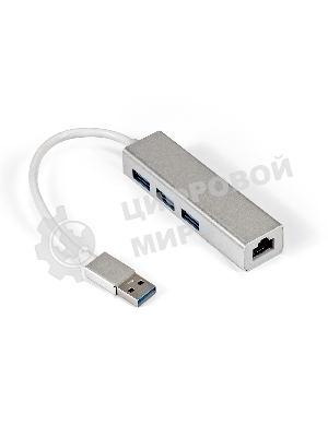 Кабель-адаптер ExeGate EXE-77U3T-45 (USB3.0 --> 3xUSB3.0 + 1xRJ45 UTP 1000Mbps RLT8153)