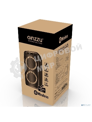 Акустическая система Ginzzu GM-202 Midi, RGb/BT/USB/SD/FM/ДУ