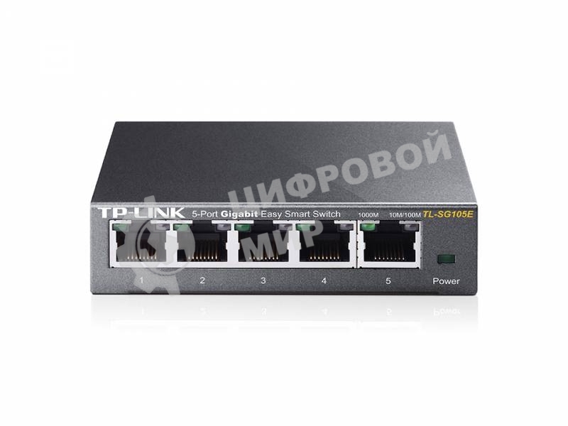 Коммутатор сетевой TP-Link SMB TL-SG105E 5-Port Gigabit Desktop Easy Smart Switch, 5 10/100/1000Mbps RJ45 ports, MTU/Port/Tag-based VLAN, QoS, IGMP Snooping