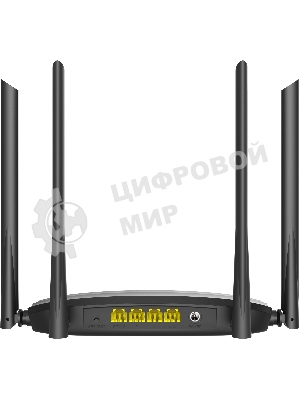 Роутер беспроводной Digma DWR-AC1201 AC1200 10/100BASE-TX черный (упак.:1шт)