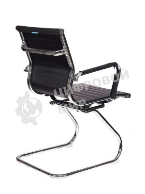 Кресло Бюрократ CH-883-LOW-V/BLACK черный, экокожа, 120 кг, механизм качания, низкая спинка