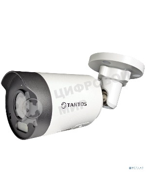 Видеокамера IP уличная Tantos TSi-Pe25FP 2 мегапиксельная с фиксированным объективом и питанием PoE