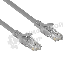 Патч-корд ExeGate UTP-RJ45-RJ45-5e-CU-2M-GY, UTP, cat.5e, 2м, медь, серый