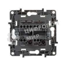 Переключатель 2-клавишный, 10AX, алюминий ETIKA 