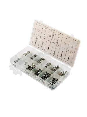 Набор саморезов Сибртех, винтов, гаек, шайб, 347 предметов