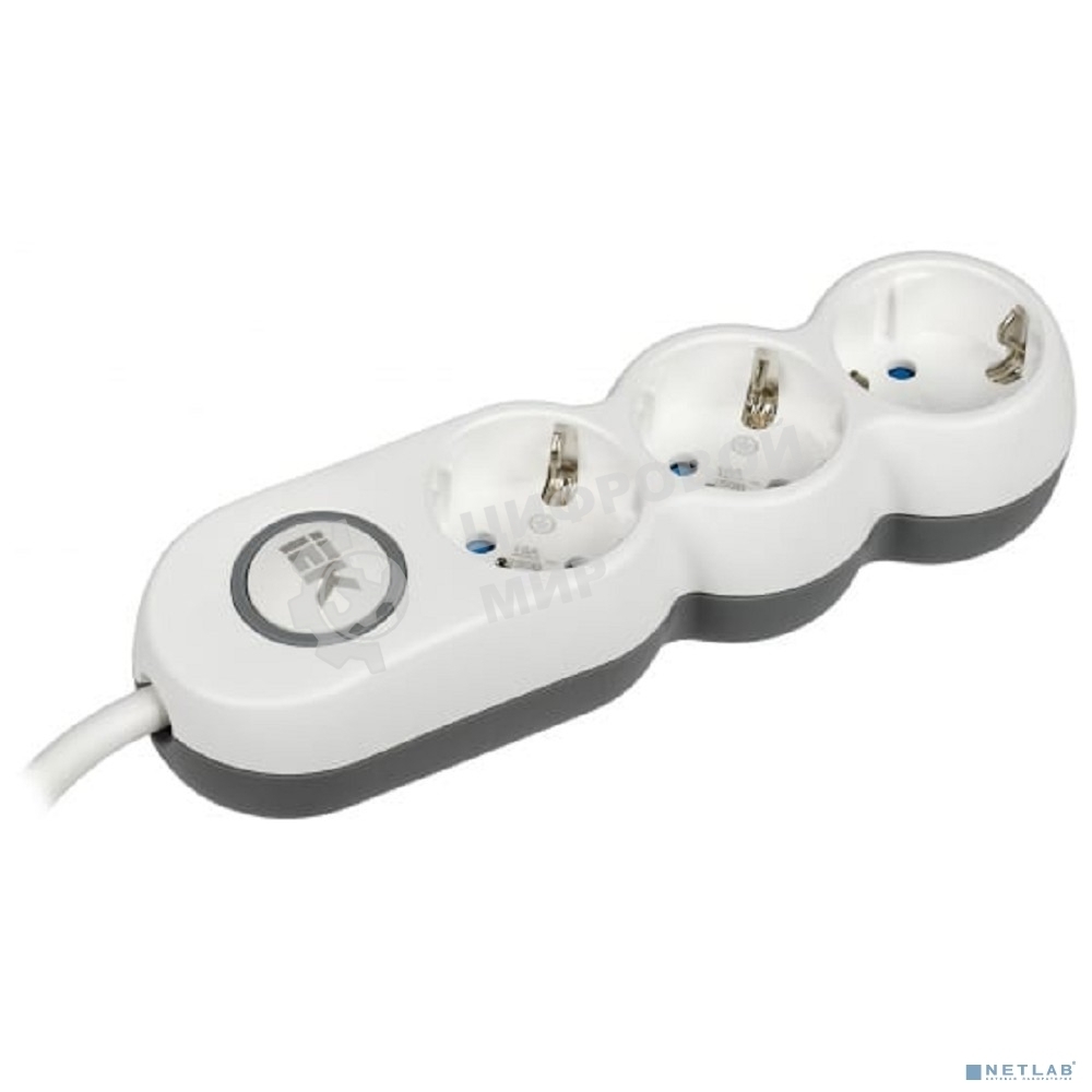 Удлинитель IEK У03В 3 места 2P+PE/1,5м 3х1,5мм2 16А/250В UNO