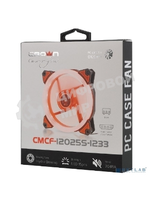Вентилятор для корпуса Crown CMCF-12025S-1233 черный/оранжевый, 120 мм, 1650 об/мин, 23 дБ, 3 pin