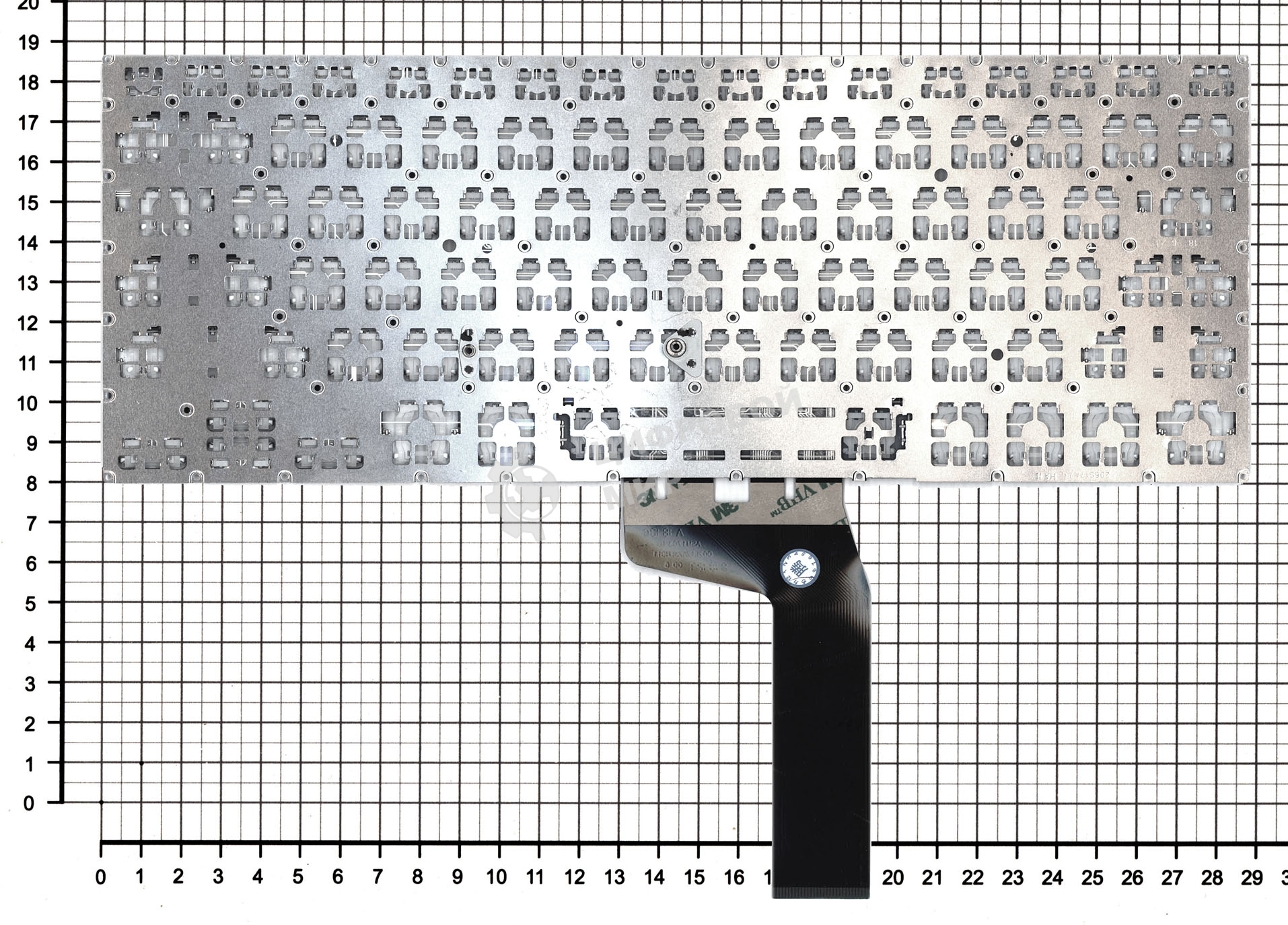 Клавиатура для ноутбука Asus vivobook S14 X411UF черная с подсветкой