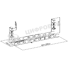 Кабель-канал Cactus CS-CM-700-1BK для столов 72.8x13x19см черный