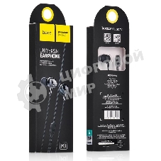 Проводные наушники Hoco M3 черный, внутриканальные, Jack 3.5 мм