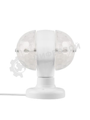 Диско-лампа светодиодная двойная Е27, подставка с цоколем Е27 в комплекте, 230 В