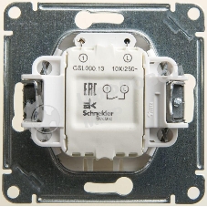 Механизм выключателя 1-кл. СП Glossa 10А IP20 10AX с подсветкой перламутр SchE GSL000613