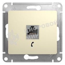Механизм розетки телеф. 1-м СП Glossa RJ11 беж. SchE GSL000281T
