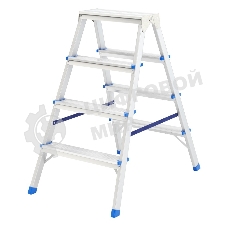 Стремянка двусторонняя Сибртех 4ст алюминиевая