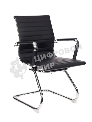 Кресло Бюрократ CH-883-LOW-V/BLACK черный, экокожа, 120 кг, механизм качания, низкая спинка