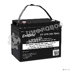 Аккумуляторная батарея ExeGate DT 1275 (12V 75Ah, под болт М6)