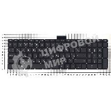 Клавиатура для ноутбука HP Omen 17-W000 черная с белой подсветкой
