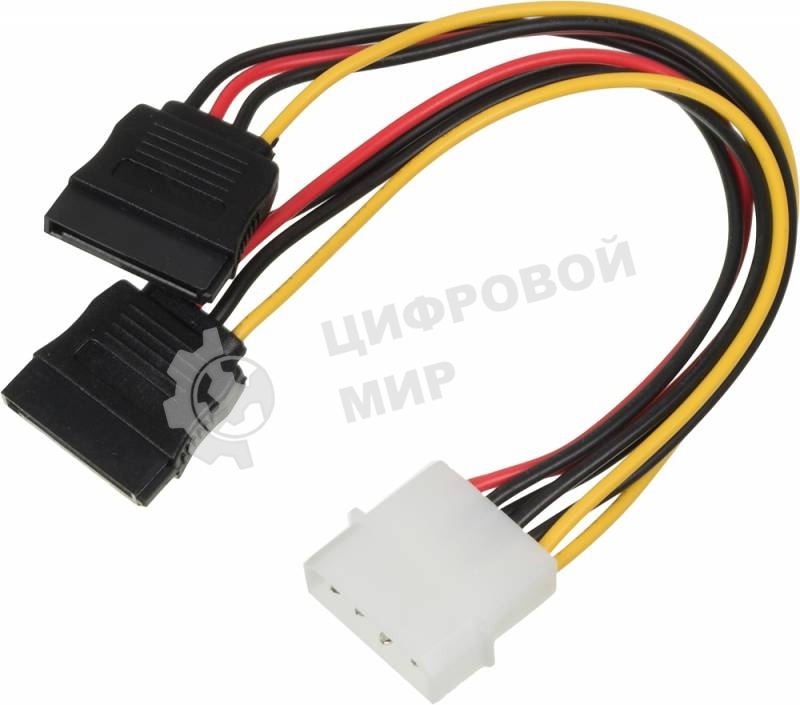 Кабель питания Ningbo Molex/2xSATA 0.18м