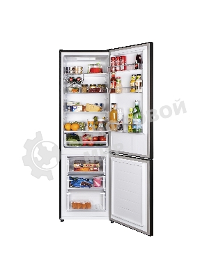 Холодильник Maunfeld MFF176SFSB черный двухкамерный 188/75л морозилка снизу, ручная разморозка