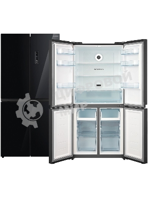 Холодильник Бирюса CD 466 BG черный трехкамерный Side by Side 303/153л морозилка снизу