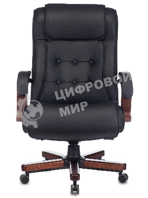 Кресло Бюрократ T-9926WALNUT черный, кожа