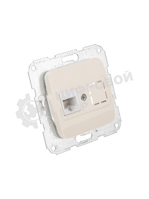 Розетка компьютерная Kranz DEA RJ45 с/у мех. бежевый