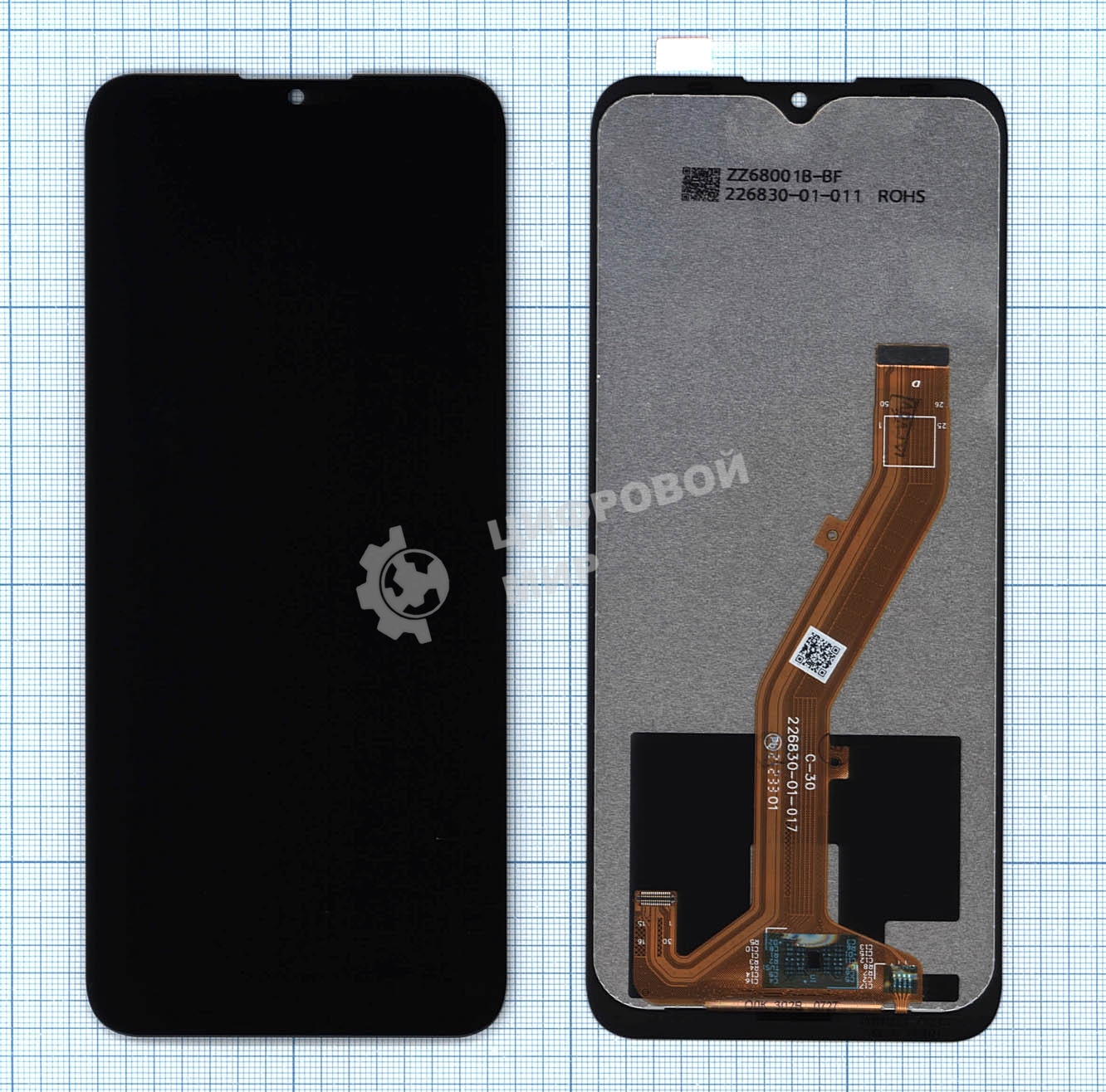 Дисплей для Nokia C30 черный