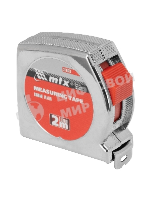 Рулетка MTX Chrom, 2 м x 13 мм, хромированный корпус