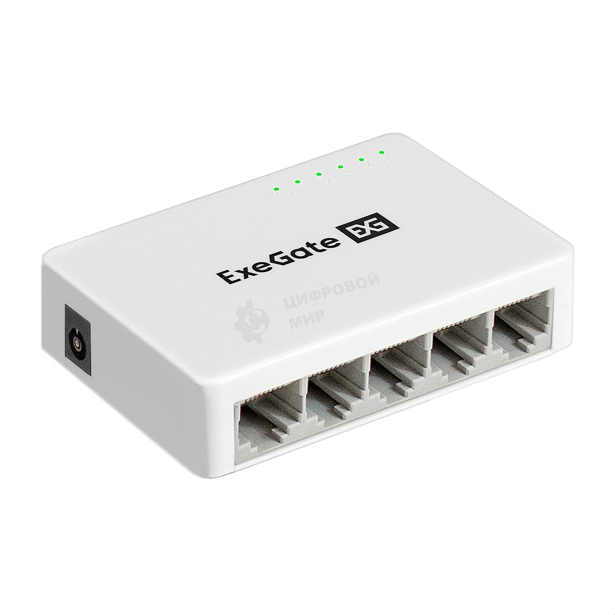 Коммутатор неуправляемый ExeGate EDGS-1005С (5-портовый гигабитный UTP 10/100/1000 Base-T, с функцией энергосбережения (EEE), настольный)