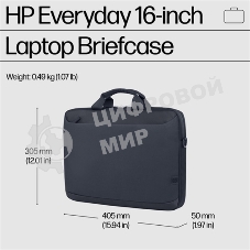 Сумка Case HP Everyday 16 Odyssey Gray Laptop Briefcase cons