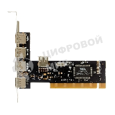 Контроллер ExeGate EXE-352 PCI, 4хUSB 2.0 ext + 1хUSB 2.0 int (OEM) EX281227RUS