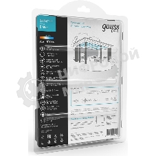 Лента светодиодная Basic в комплекте Gauss 12V 6W/m 600lm/m 4000 IP65 LED 5m 1/80
