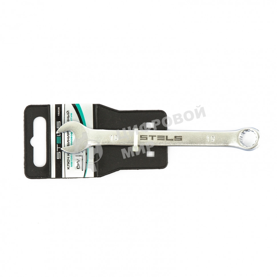 Ключ комбинированный Stels 10 мм, CrV, матовый хром
